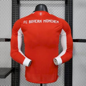 Player Bayern Munich Home Long Sleeve 20252026 New Season Football Jersey Sports Shirt 3