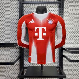 Bayern Munich 2025/26 Home Long Sleeves Jersey Player Version