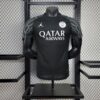 Mens Paris Saint-Germain 2024/25 Fourth Black Jersey Player Version