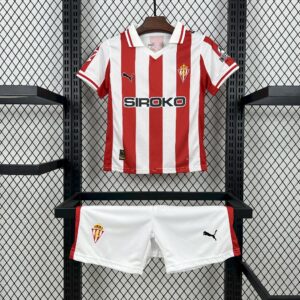Sporting de Gijon 2025/26 Home Kids Kit