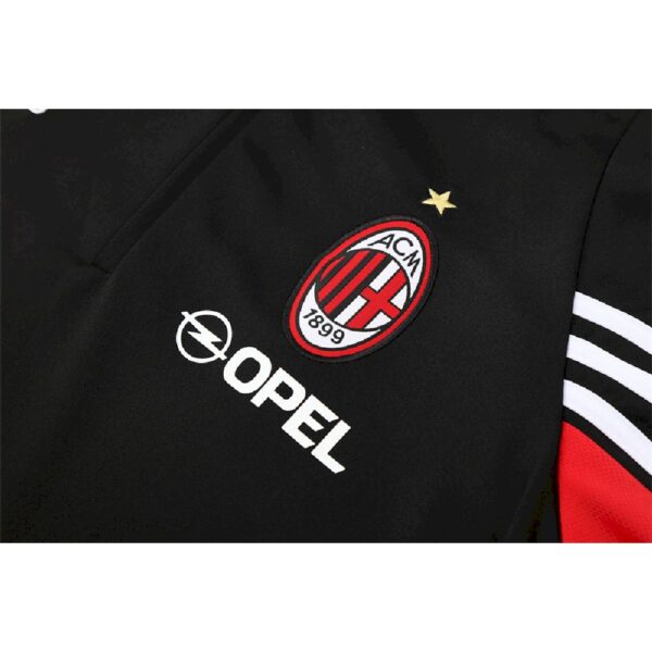 Unisex Ac Milan 2003/04 1/4 Zip Sweatshirt Retro Style - Image 8