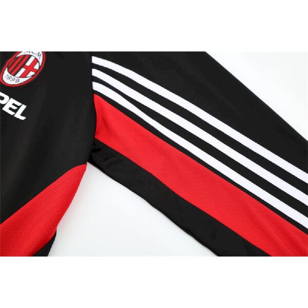 Unisex Ac Milan 2003/04 1/4 Zip Sweatshirt Retro Style - Image 3