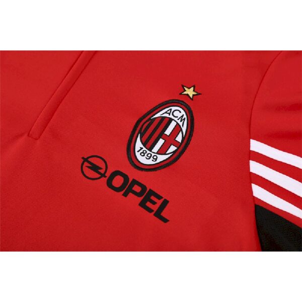 Unisex Ac Milan 2003/04 1/4 Zip Sweatshirt Retro Style - Image 8