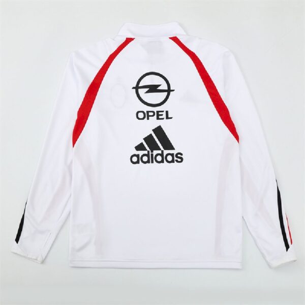 Unisex Ac Milan 2003/04 1/4 Zip Sweatshirt Retro Style - Image 2