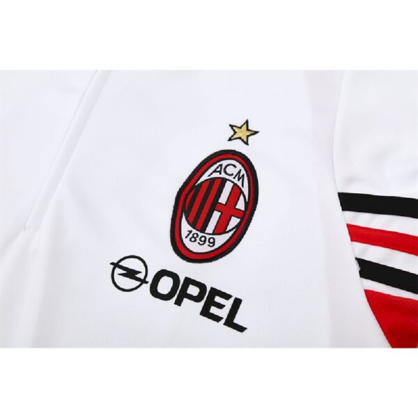 Unisex Ac Milan 2003/04 1/4 Zip Sweatshirt Retro Style - Image 5