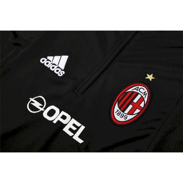 Unisex Ac Milan 2004/05 1/4 Zip Sweatshirt Retro Style - Image 6