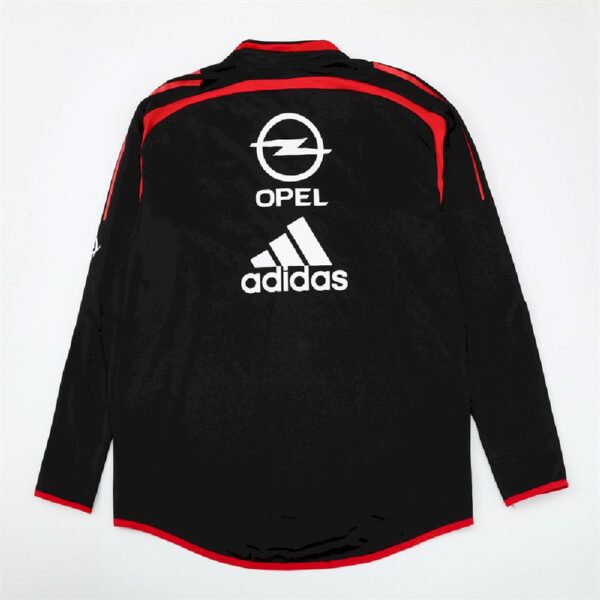 Unisex Ac Milan 2004/05 1/4 Zip Sweatshirt Retro Style - Image 2