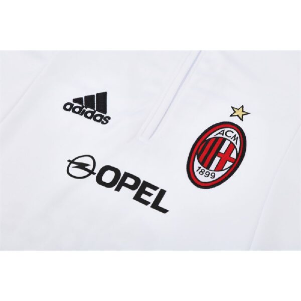 Unisex Ac Milan 2004/05 1/4 Zip Sweatshirt Retro Style - Image 6