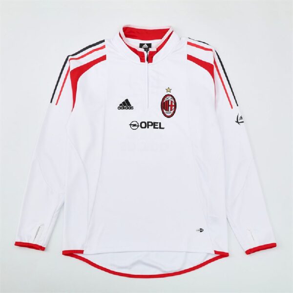 Unisex Ac Milan 2004/05 1/4 Zip Sweatshirt Retro Style
