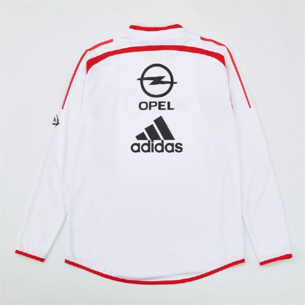 Unisex Ac Milan 2004/05 1/4 Zip Sweatshirt Retro Style - Image 2