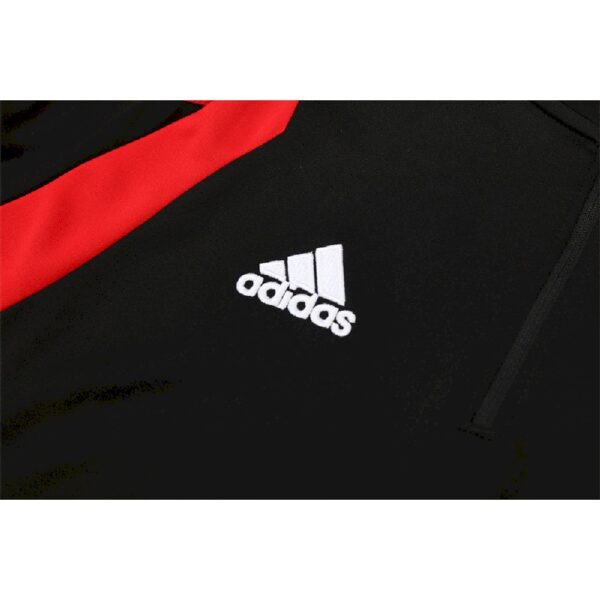 Unisex Ac Milan 2005/06 1/4 Zip Sweatshirt Retro Style - Image 8