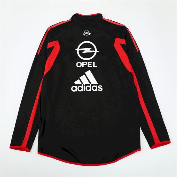 Unisex Ac Milan 2005/06 1/4 Zip Sweatshirt Retro Style - Image 2