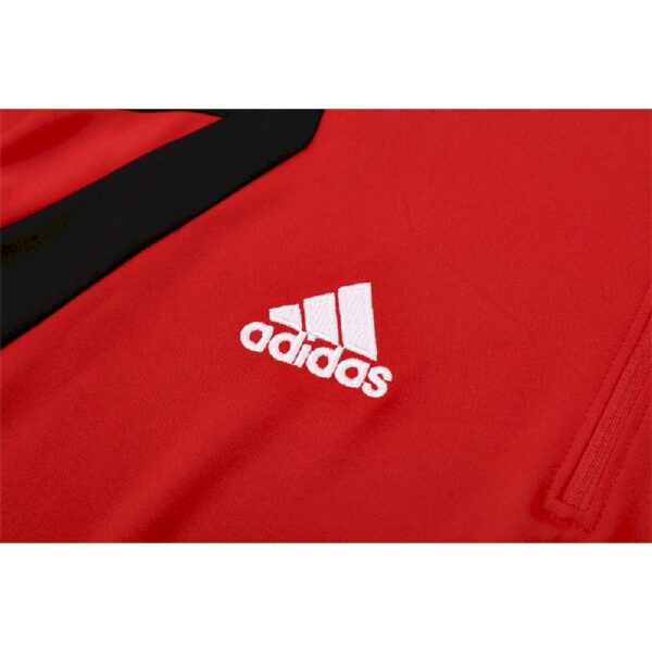 Unisex Ac Milan 2005/06 1/4 Zip Sweatshirt Retro Style - Image 3