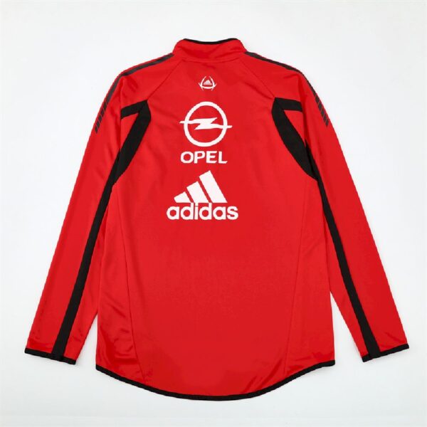 Unisex Ac Milan 2005/06 1/4 Zip Sweatshirt Retro Style - Image 2