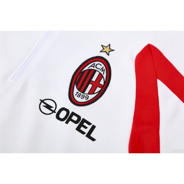 Unisex Ac Milan 2005/06 1/4 Zip Sweatshirt Retro Style - Image 8