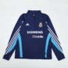 Mens Real Madrid 2003/04 1/4 Zip Sweatshirt Retro Style