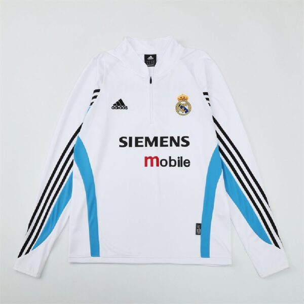 Unisex Real Madrid 2003/04 1/4 Zip Sweatshirt Retro Style