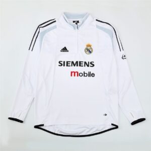 Unisex Real Madrid 2004/05 1/4 Zip Sweatshirt Retro Style