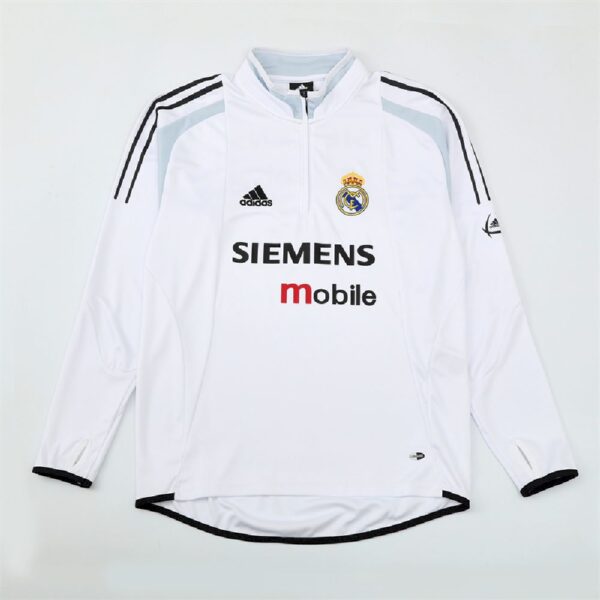 Unisex Real Madrid 2004/05 1/4 Zip Sweatshirt Retro Style