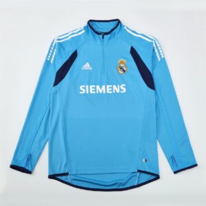 Unisex Real Madrid 2005/06 1/4 Zip Sweatshirt Retro Style