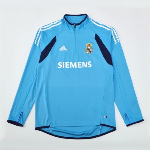 Unisex Real Madrid 2005/06 1/4 Zip Sweatshirt Retro Style