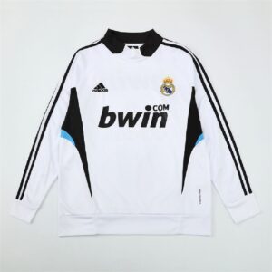 Unisex Real Madrid 2008/09 1/4 Zip Sweatshirt Retro Style