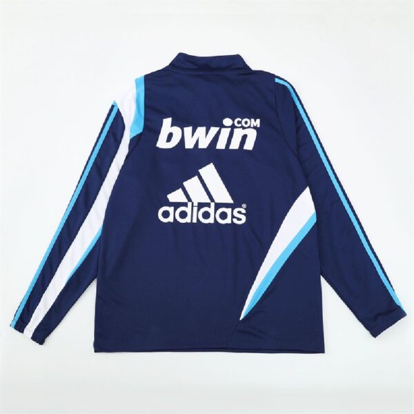 Unisex Real Madrid 2009/10 1/4 Zip Sweatshirt Retro Style - Image 2