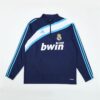 Mens Real Madrid 2009/10 1/4 Zip Sweatshirt Retro Style