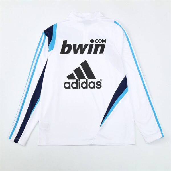 Unisex Real Madrid 2009/10 1/4 Zip Sweatshirt Retro Style - Image 2
