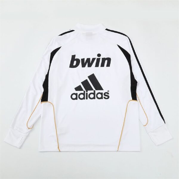 Unisex Real Madrid 2011/12 1/4 Zip Sweatshirt Retro Style - Image 2