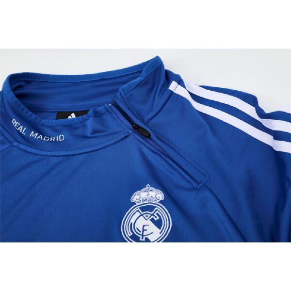 Unisex Real Madrid 2013/14 1/4 Zip Sweatshirt Retro Style - Image 9