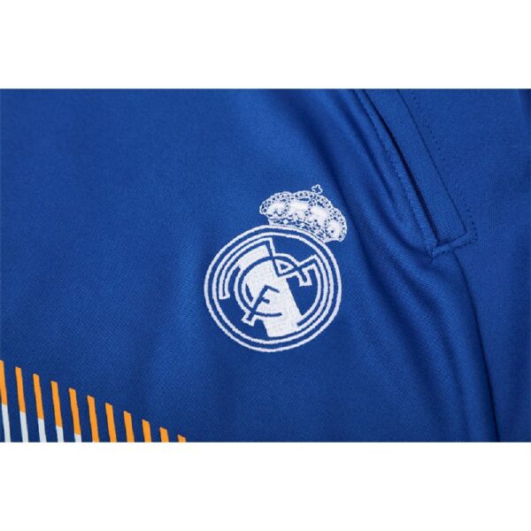 Unisex Real Madrid 2013/14 1/4 Zip Sweatshirt Retro Style - Image 8