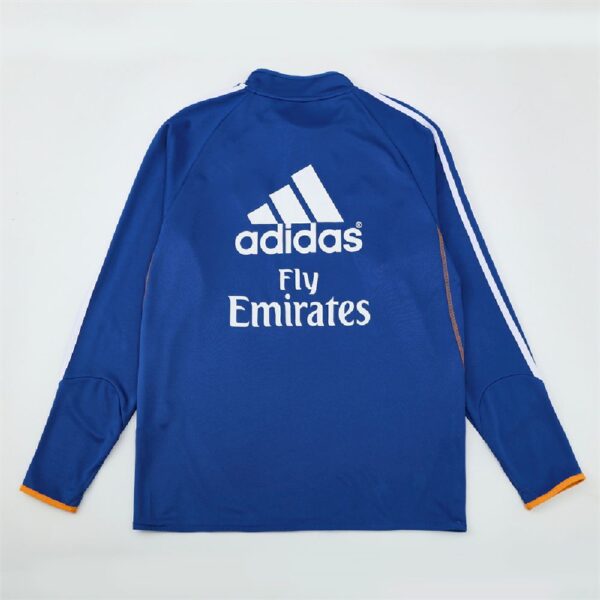 Unisex Real Madrid 2013/14 1/4 Zip Sweatshirt Retro Style - Image 2