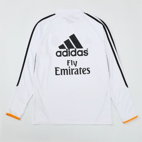 Unisex Real Madrid 2013/14 1/4 Zip Sweatshirt Retro Style - Image 2