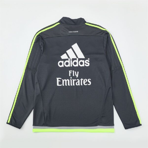 Unisex Real Madrid 2015/16 1/4 Zip Sweatshirt Retro Style - Image 2