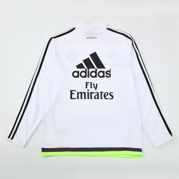 Unisex Real Madrid 2015/16 1/4 Zip Sweatshirt Retro Style - Image 2