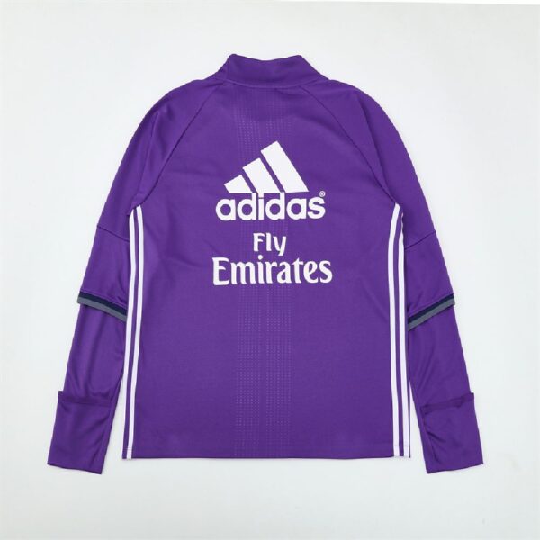 Unisex Real Madrid 2016/17 1/4 Zip Sweatshirt Retro Style - Image 2