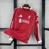 Mens Liverpool 2025/26 Home Long Sleeve Jersey