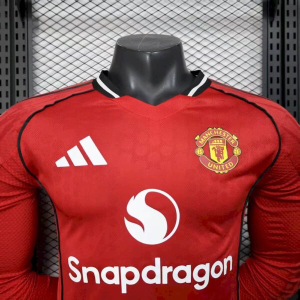 Manchester United 2025/26 Home Long Sleeve Jersey Player Version - Immagine 10