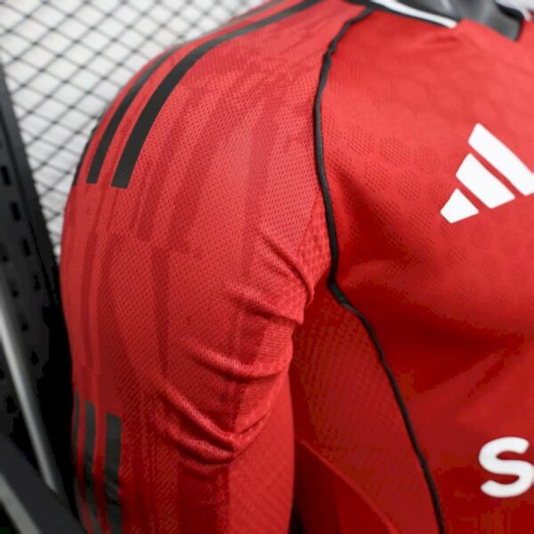 Manchester United 2025/26 Home Long Sleeve Jersey Player Version - Immagine 4