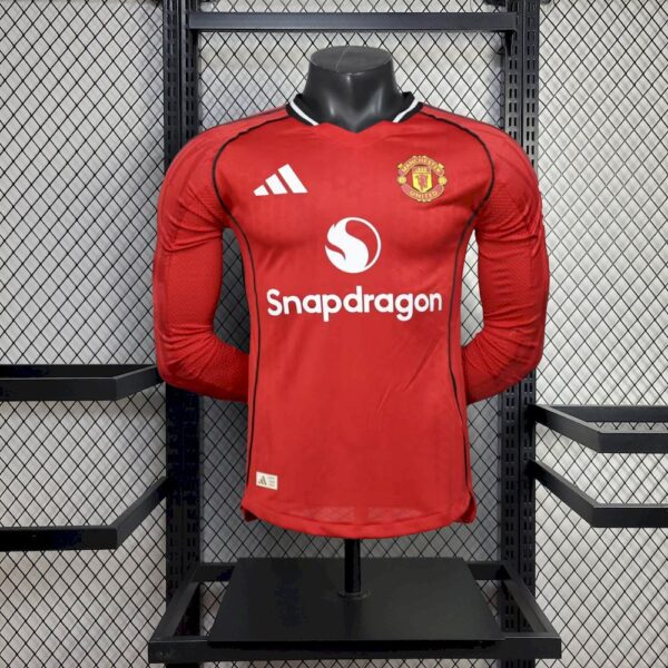 Maglia Manchester United 2025/26 Home a manica lunga Versione giocatore