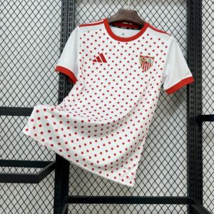Sevilla FC 2025/26 White Prematch T-shirt Jersey