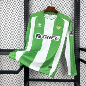 Mens Real Betis 2025/26 Home Long Sleeve Jersey